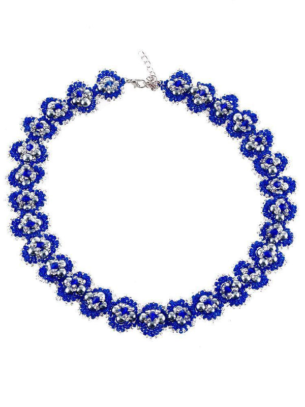 Colier din perle, cristale si margele  Liza Panait Liza Panait Online Boutique